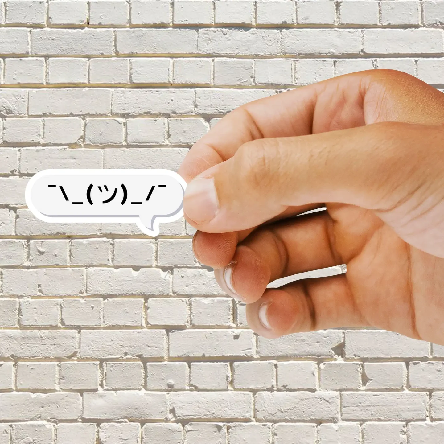 Emoticon in Chat Message Bubble Sticker