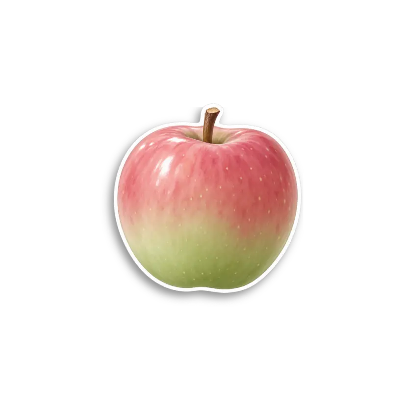 Blush Apple Sticker