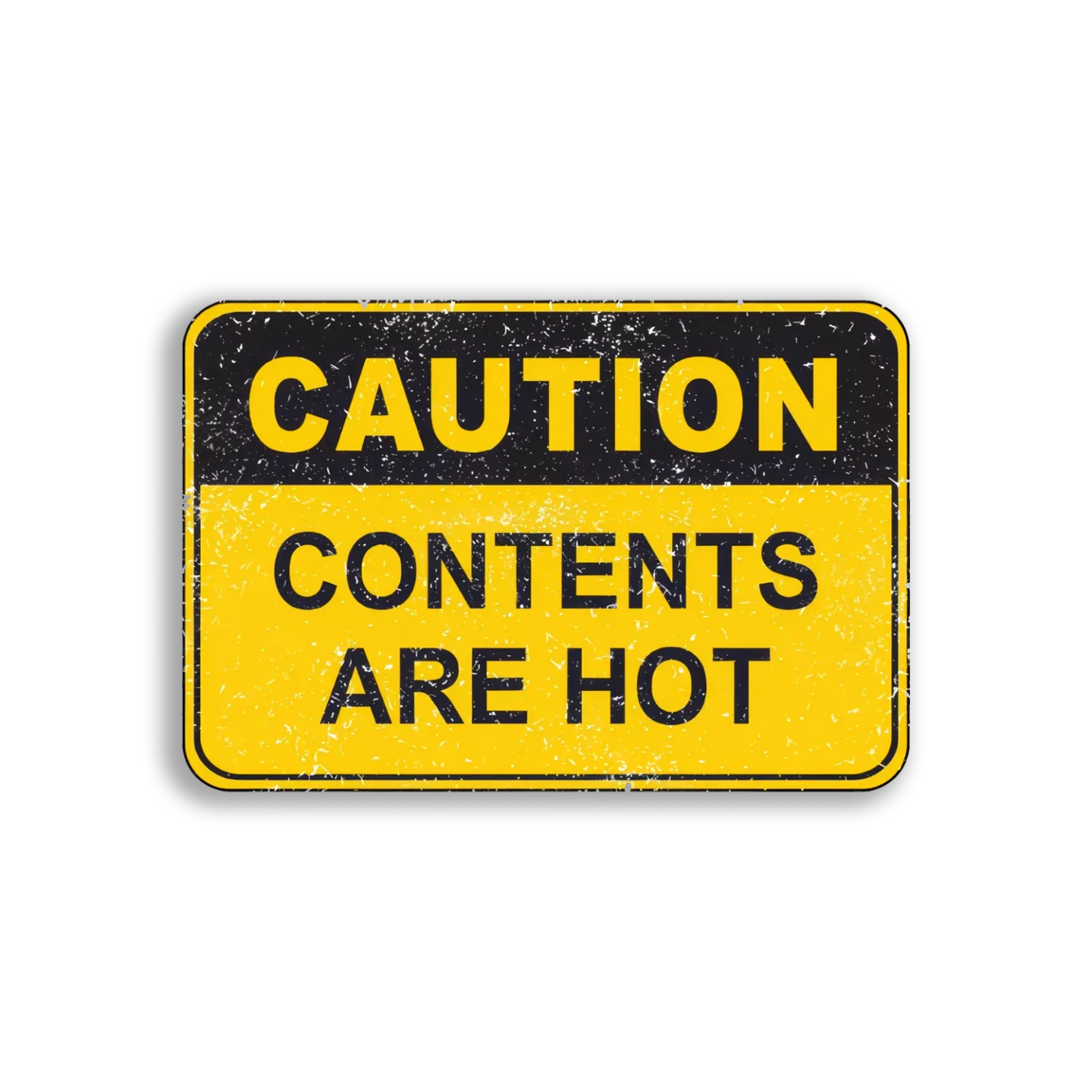 Caution Contents Are Hot Car Sticker