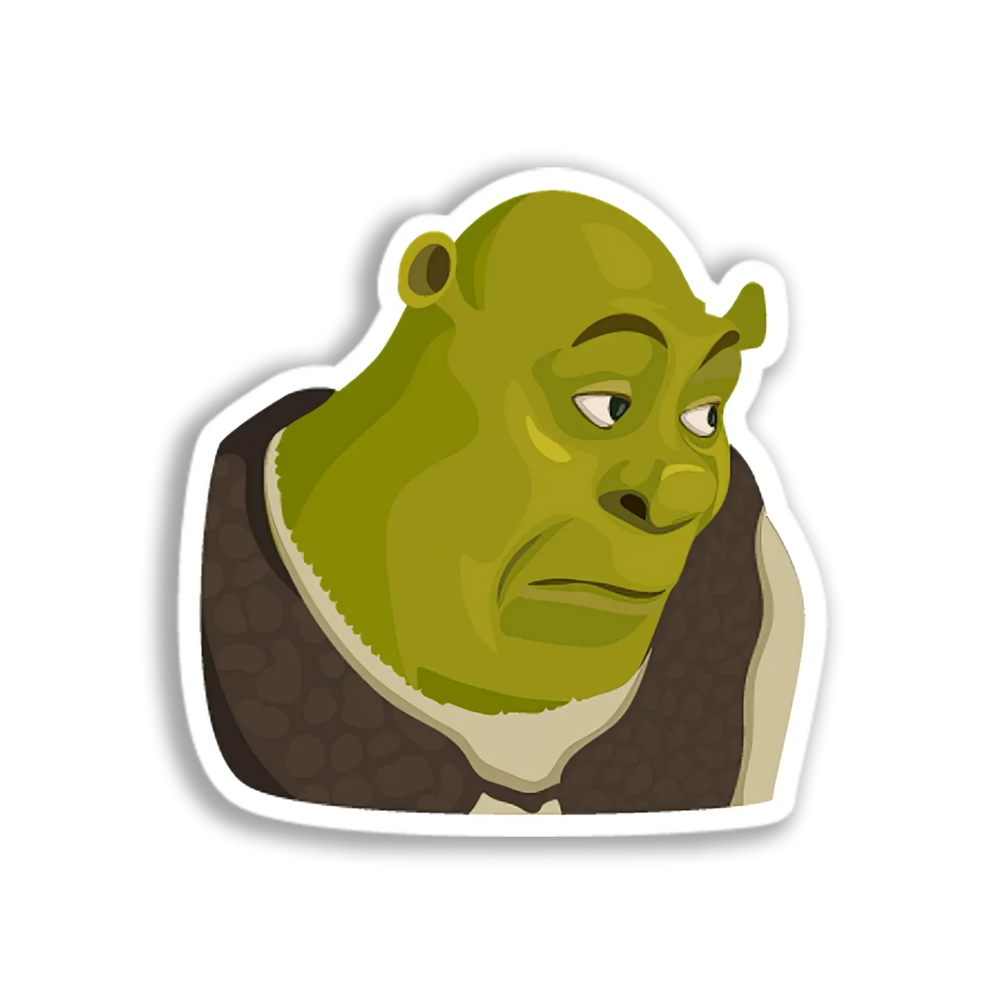 Shrek Disappointed Face Sticker