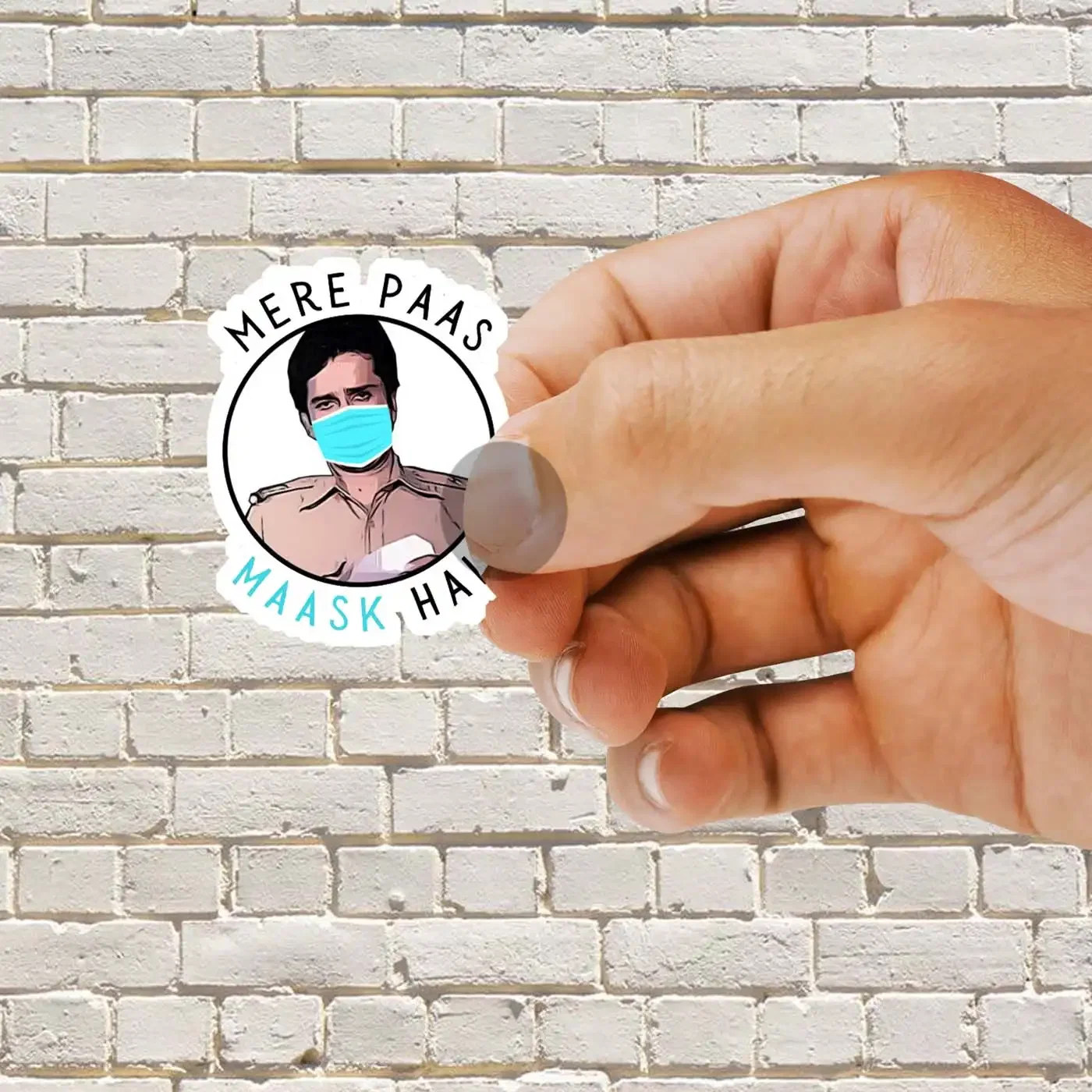 Mere Paas Maask Hai Sticker