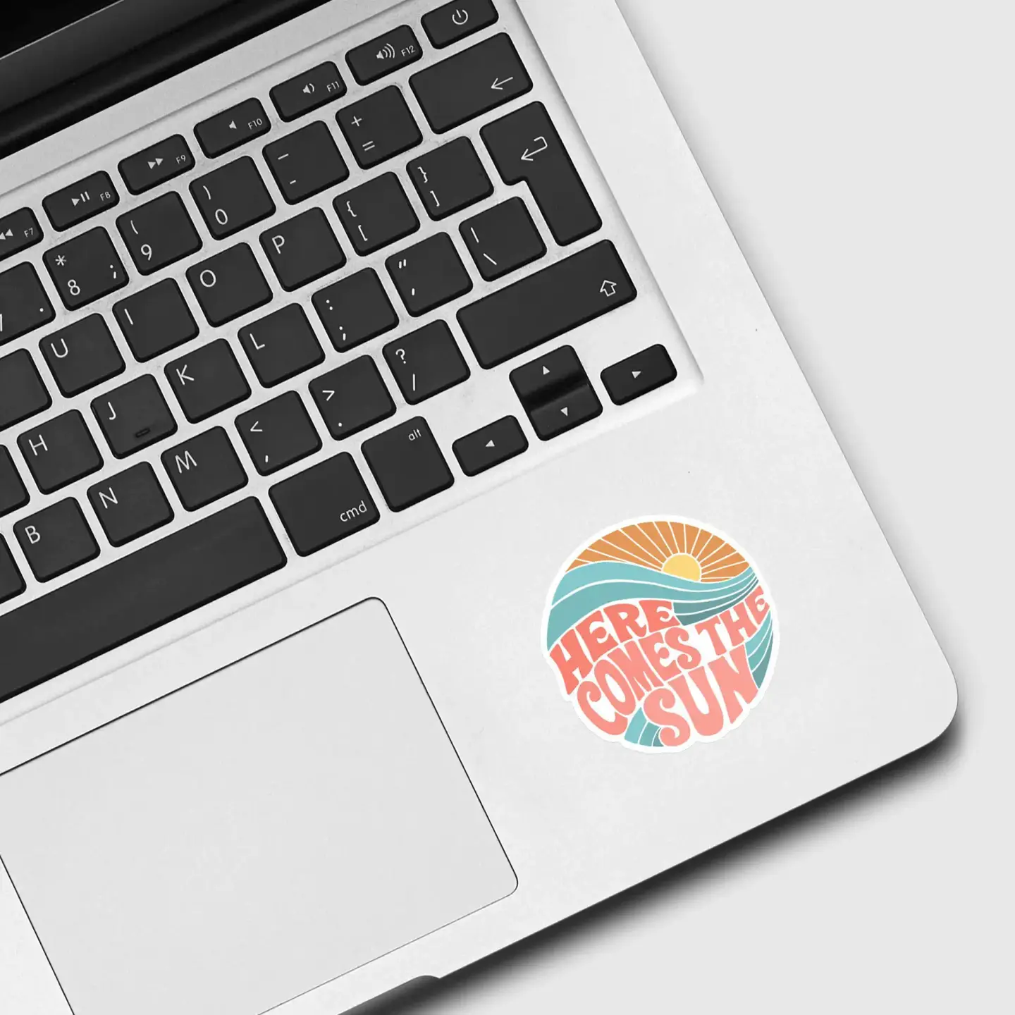 Pink Groovy Here Comes the Sun Sticker
