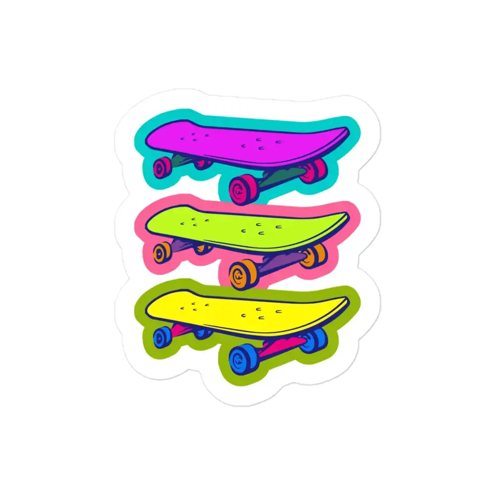 Pop Art Style Skateboard Sticker