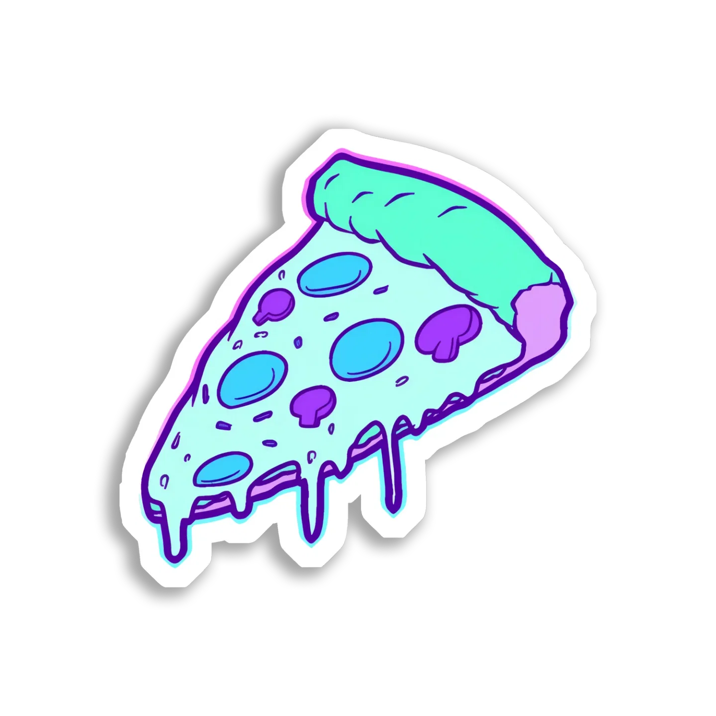 Gooey Dripping Slice of Pizza Sticker