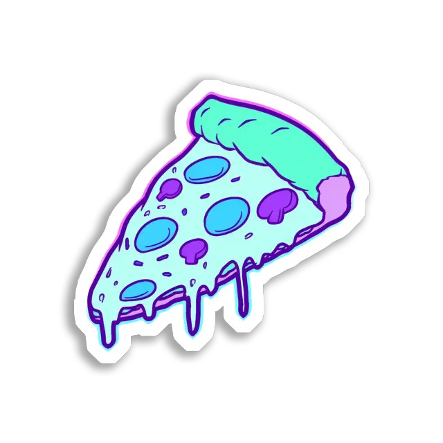 Gooey Dripping Slice of Pizza Sticker