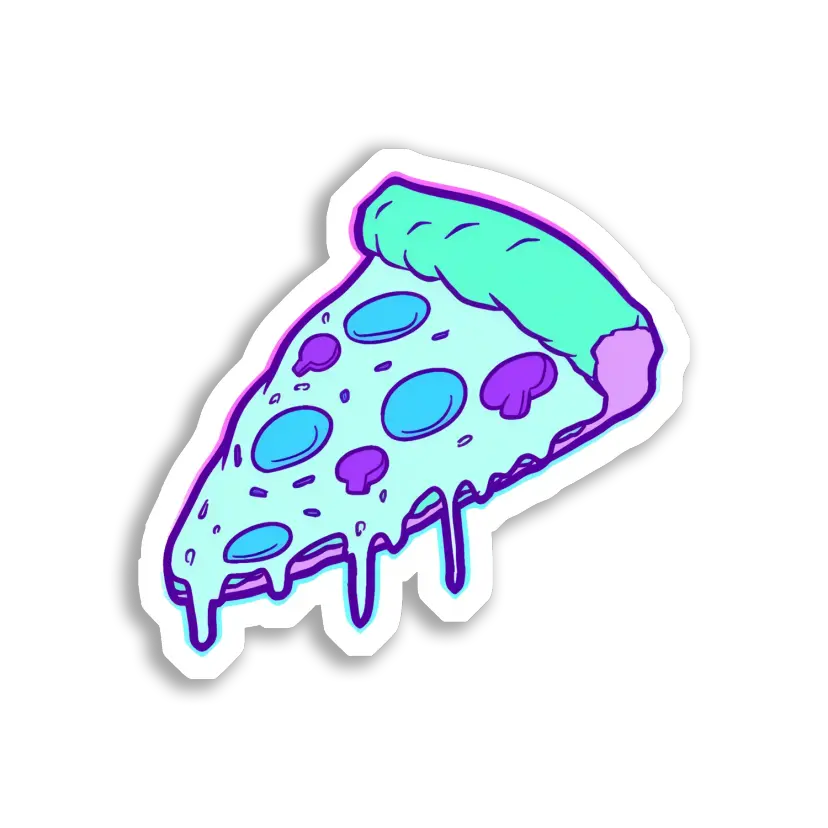 Gooey Dripping Slice of Pizza Sticker