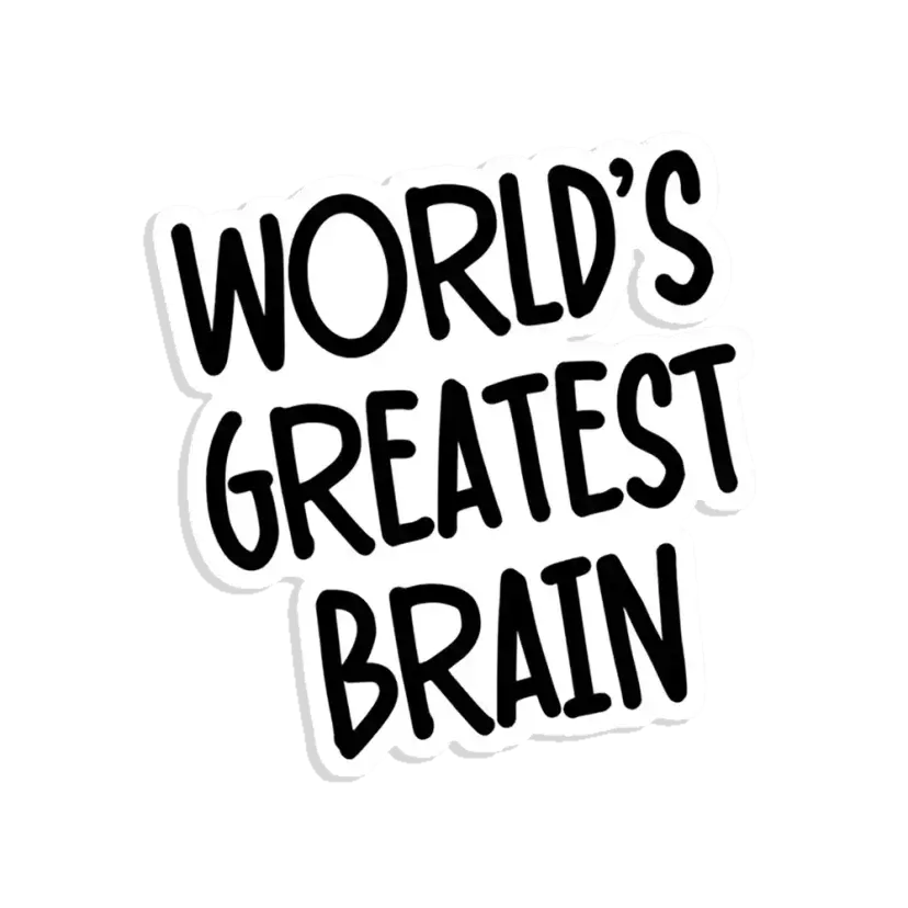 World's Greatest Brain Sticker