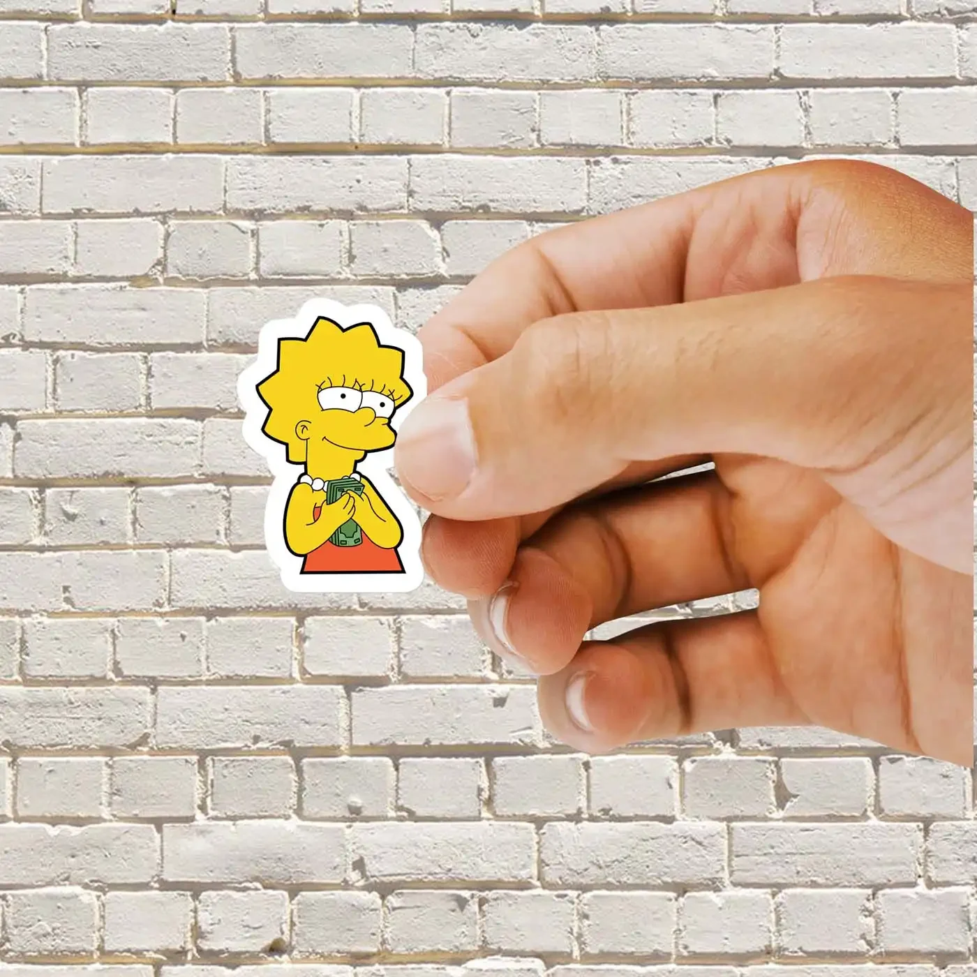 Simpsons Lisa Loves Money Sticker