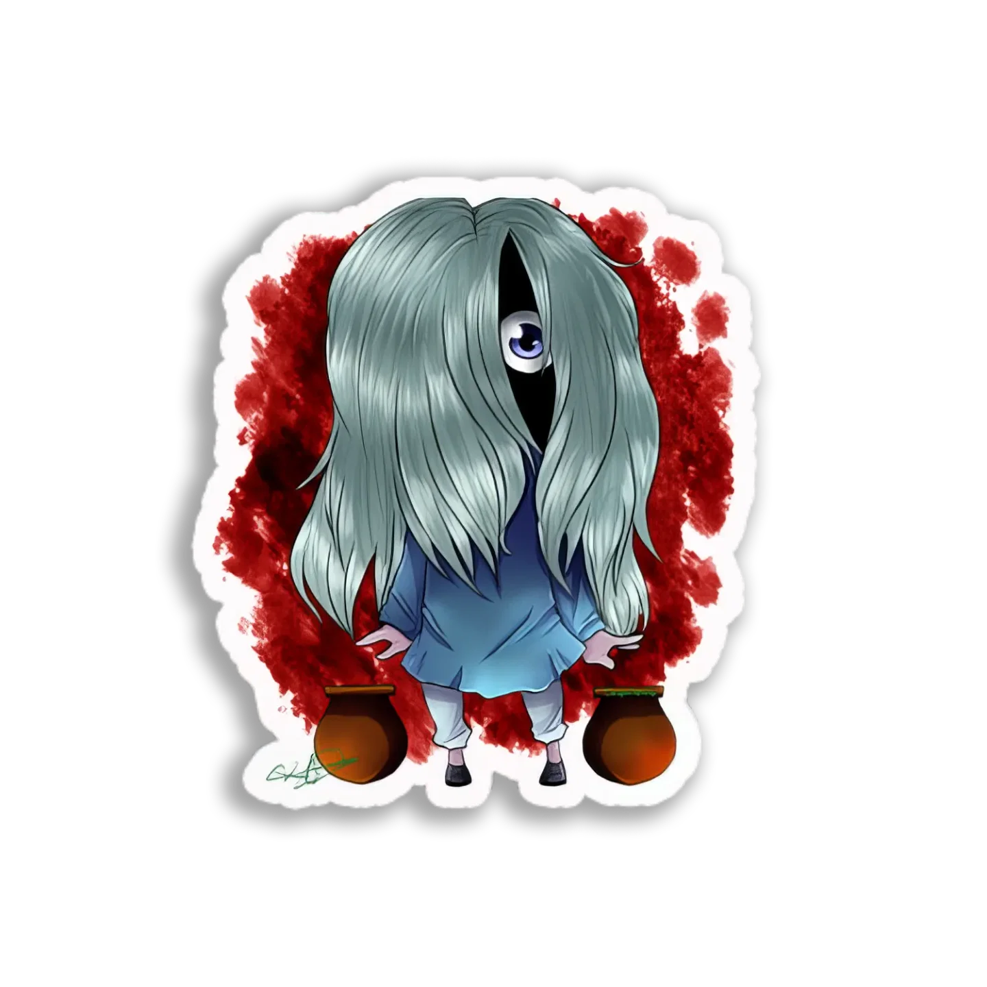 One-Eyed Girl Chibi Sticker