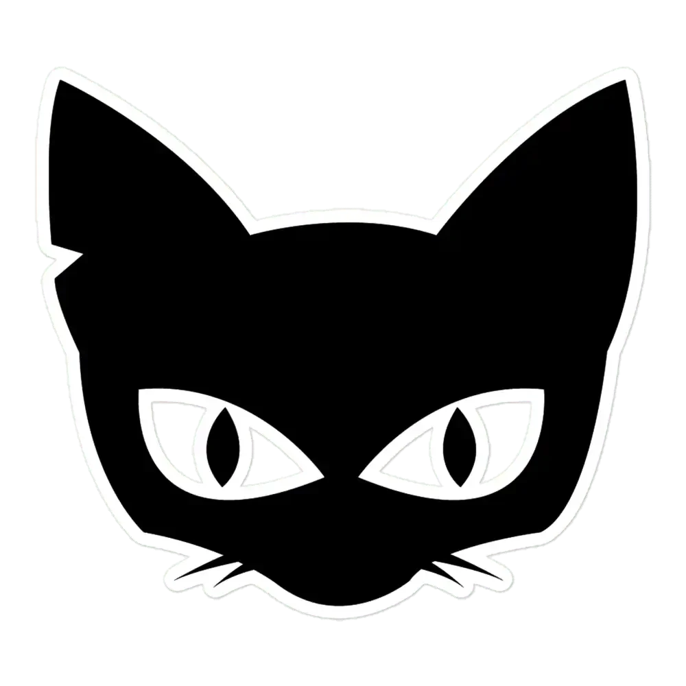 Witch Cat Face Sticker