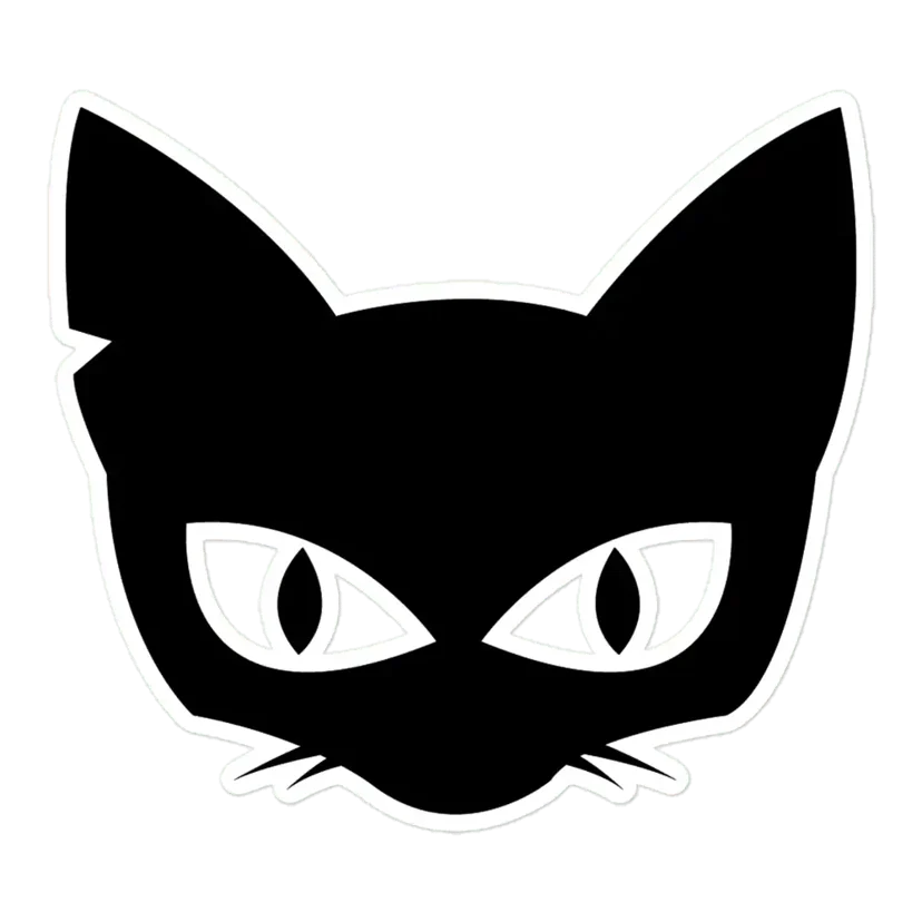 Witch Cat Face Sticker