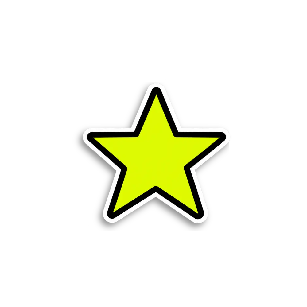 Neon Star Sticker