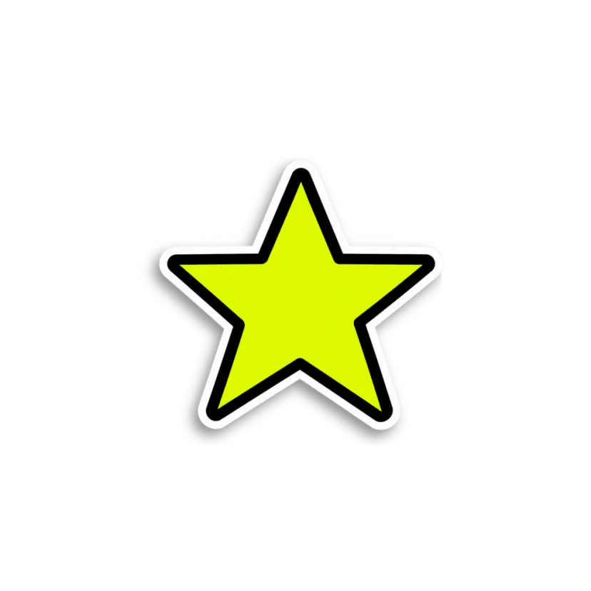 Neon Star Sticker