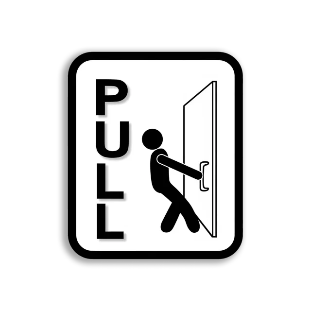 Pull the Door Open Sticker