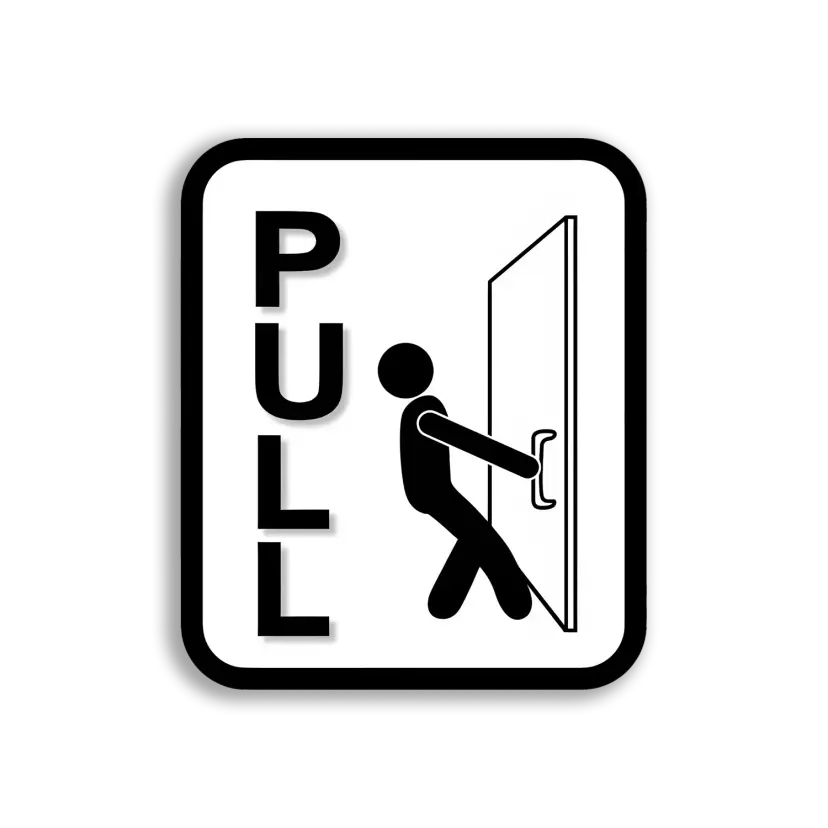 Pull the Door Open Sticker
