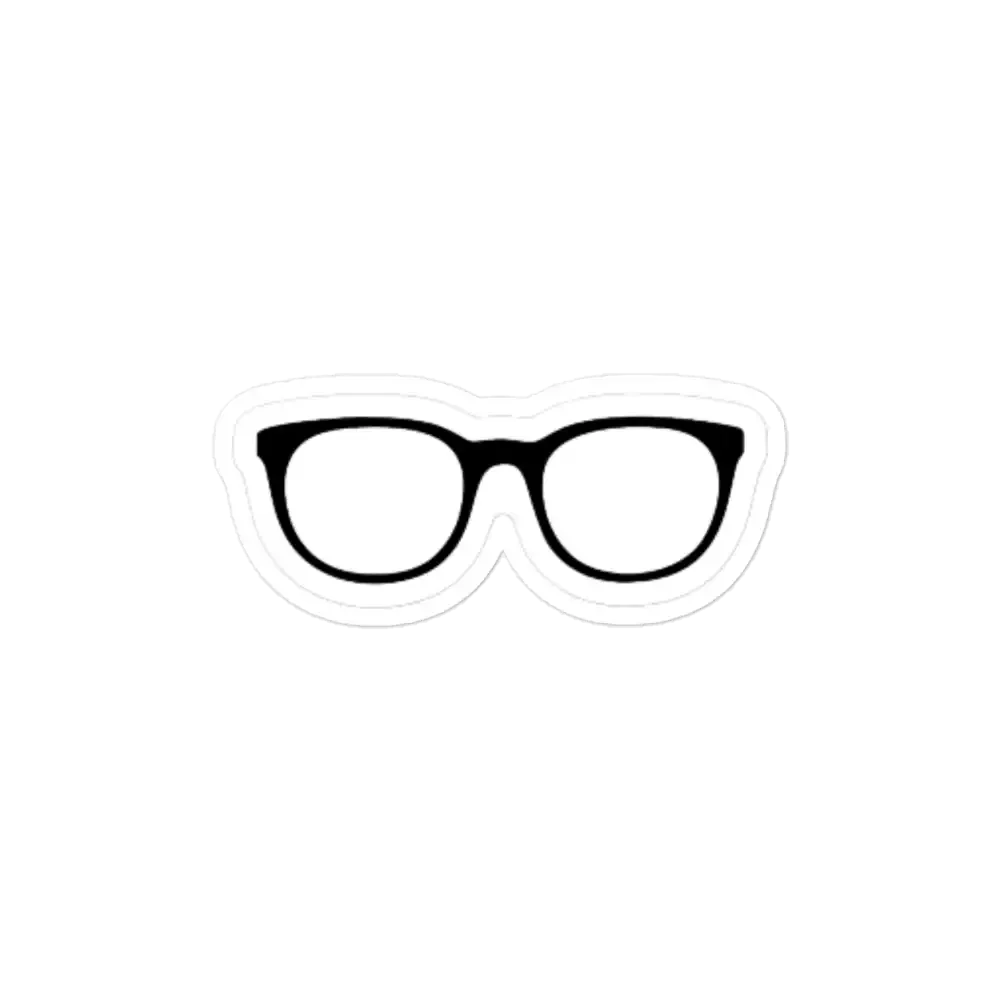 Black Glasses Sticker