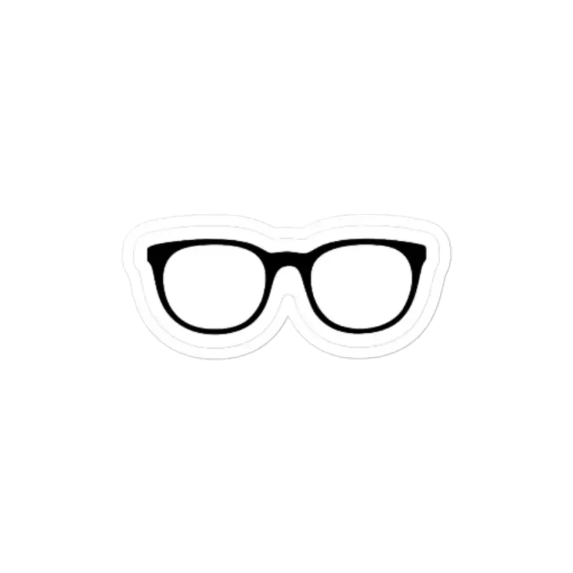 Black Glasses Sticker