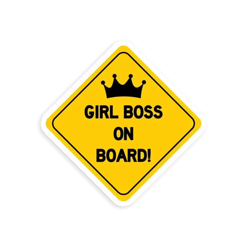 Girlboss on Board Car Sticker