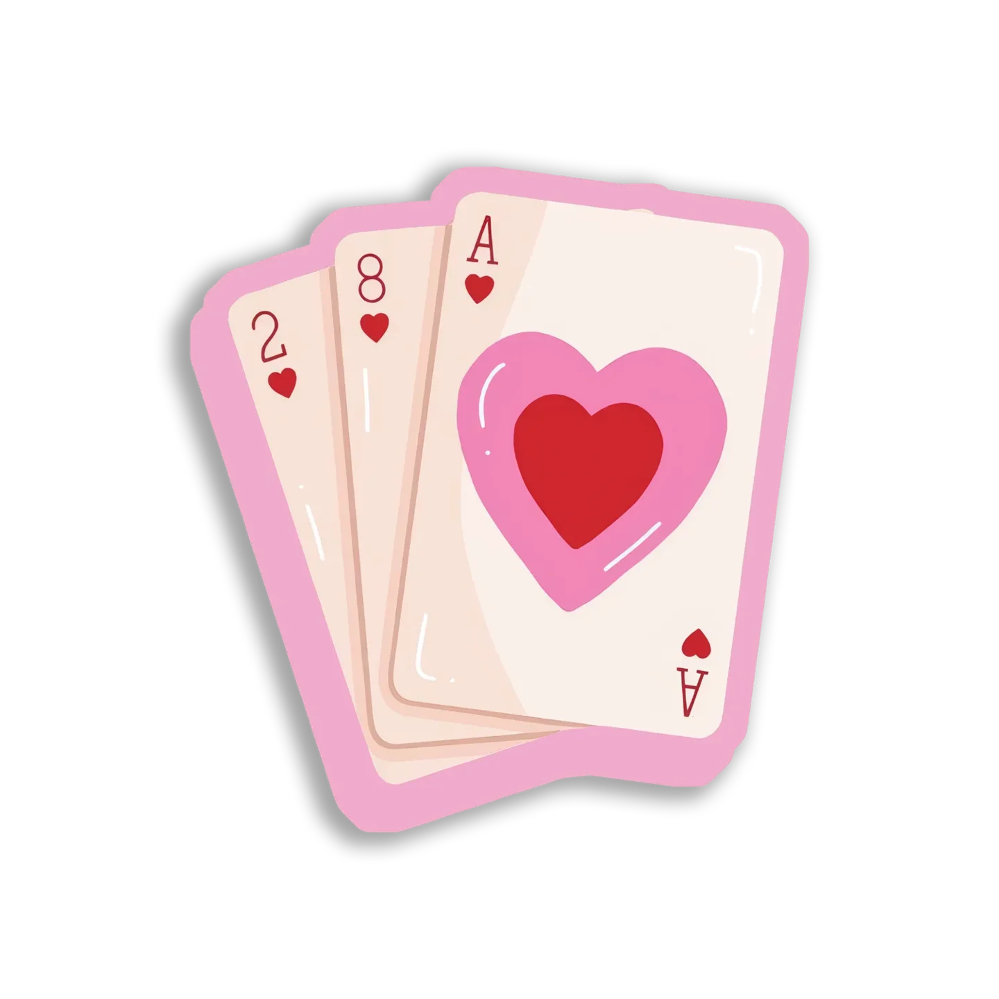Ace of Hearts Playing Cards Sticker