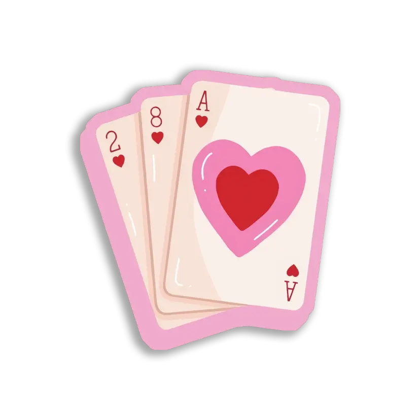 Ace of Hearts Playing Cards Sticker