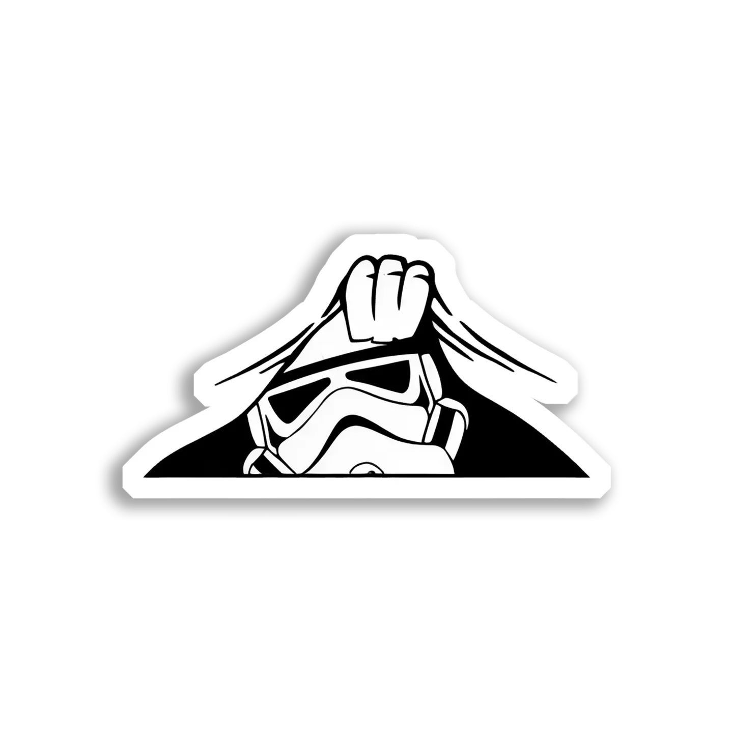 Stormtrooper Peeking Over the Edge Sticker