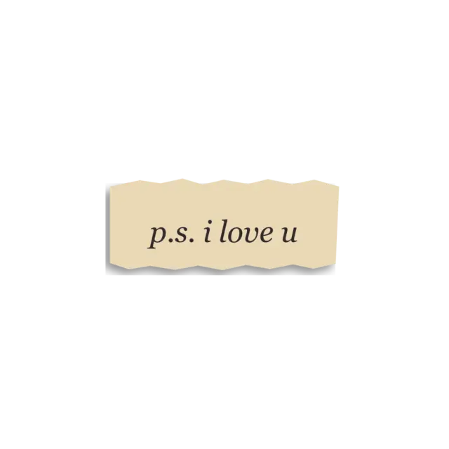 PS I Love U Sticker