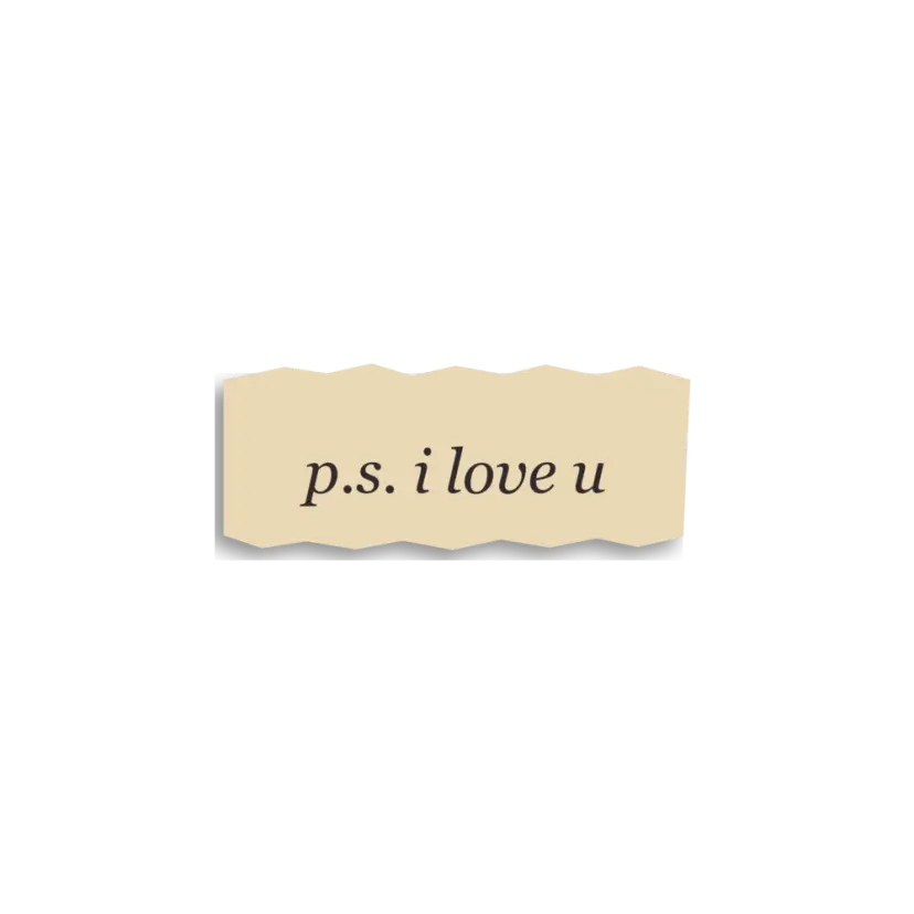 PS I Love U Sticker