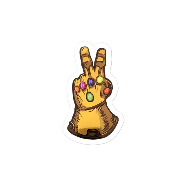 The Infinity Gauntlet Peace Sticker