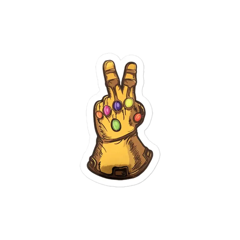 The Infinity Gauntlet Peace Sticker