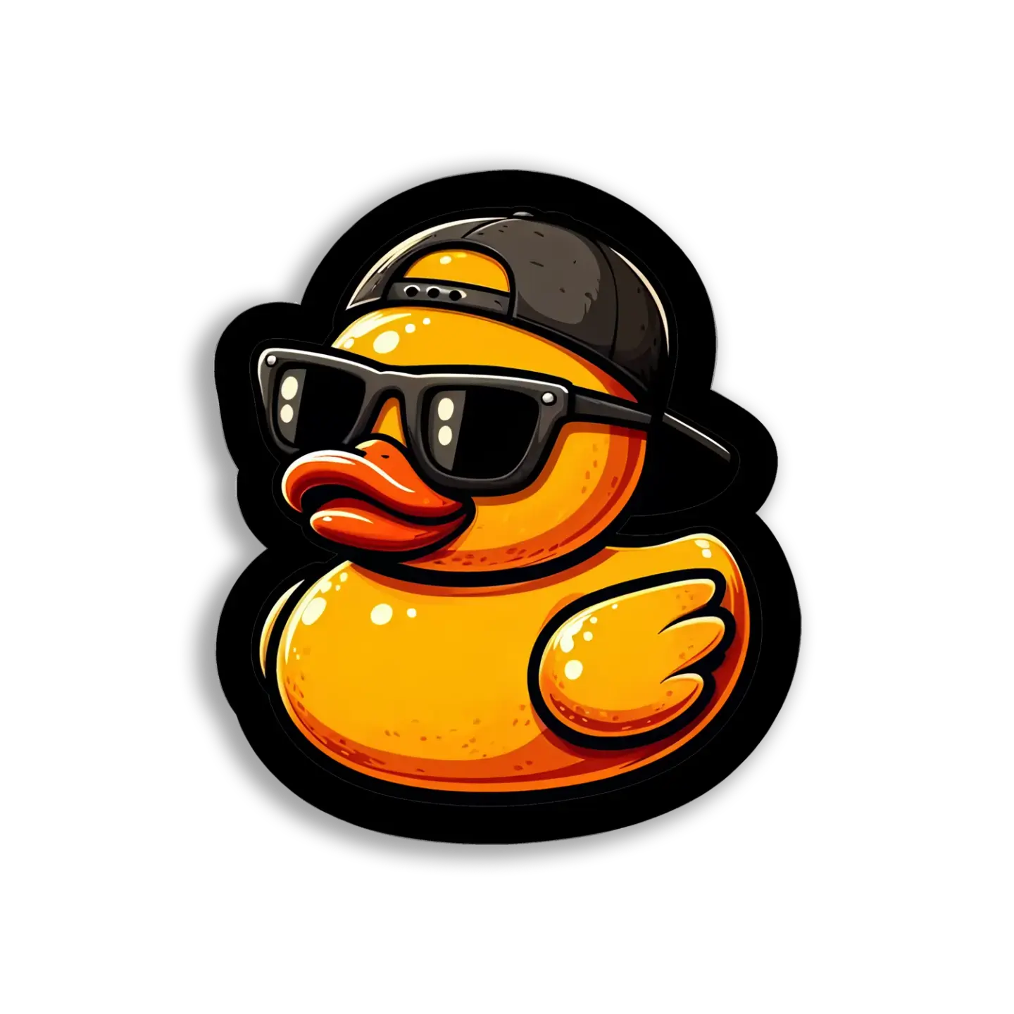 Cool Rubber Duck With Sunglasses Sticker