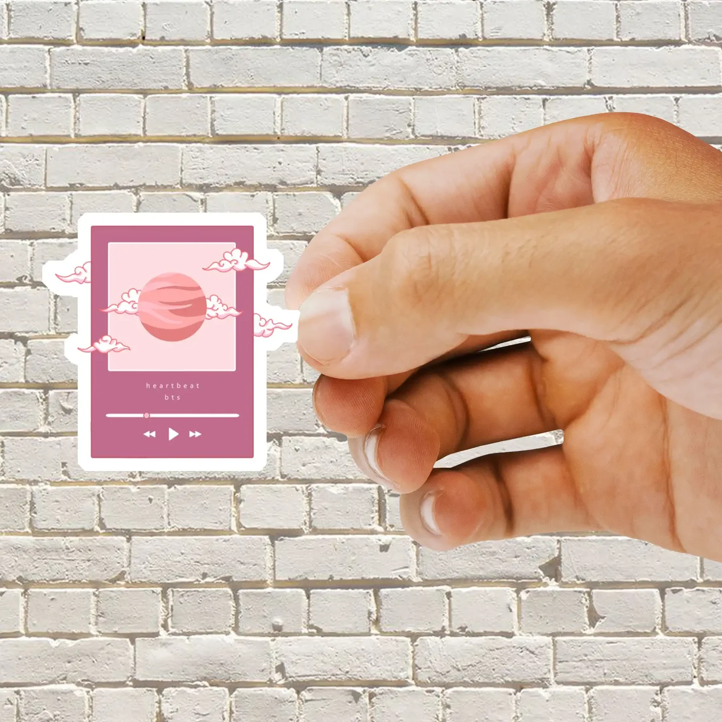 heartbeat music player Sticker