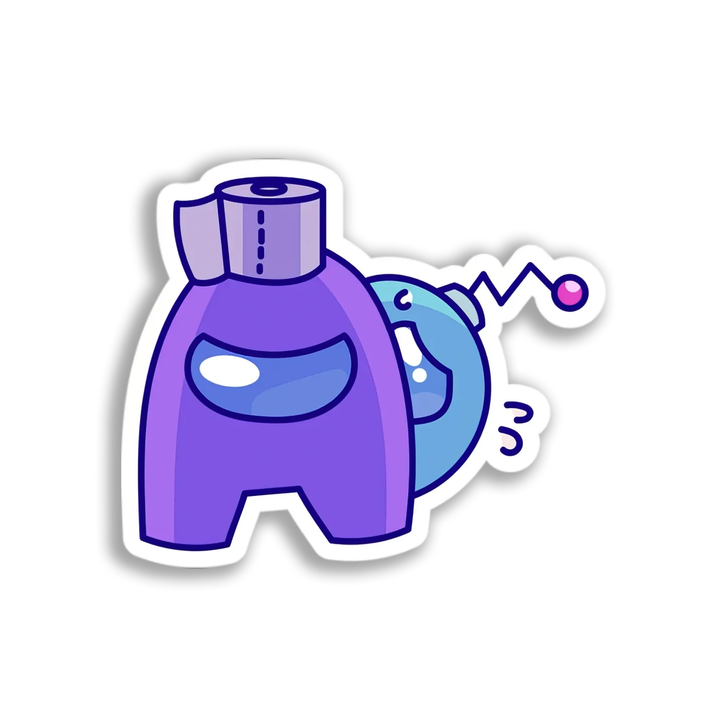 Purple Among Us Crewmate Sticker