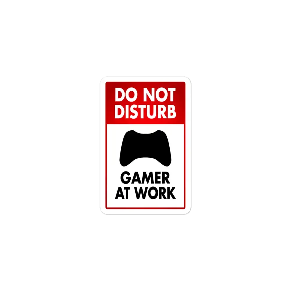 Do Not Disturb Gamer at Work Sticker