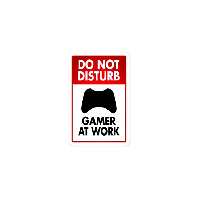 Do Not Disturb Gamer at Work Sticker
