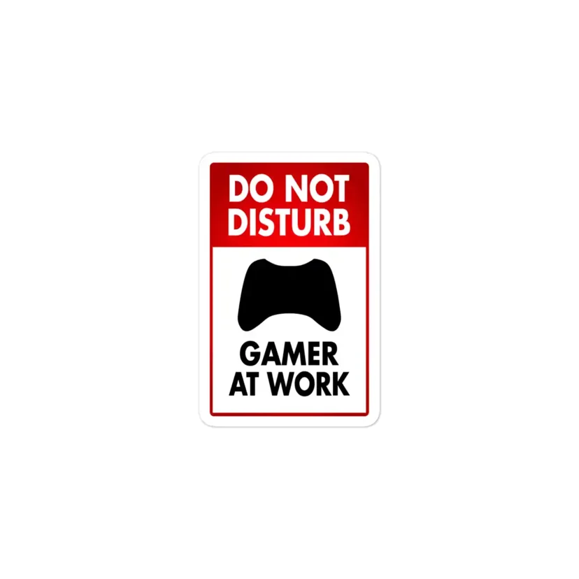 Do Not Disturb Gamer at Work Sticker