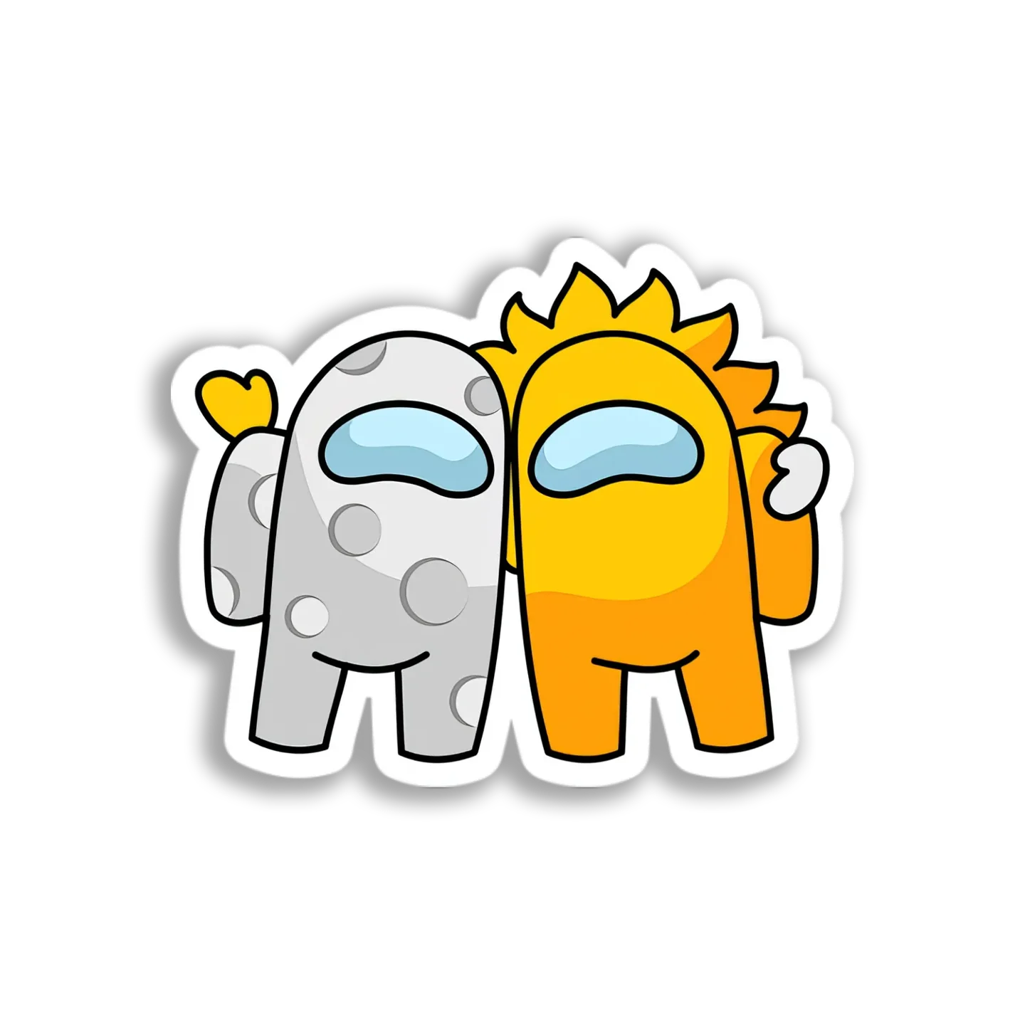 Moon and Sun Crewmates Sticker