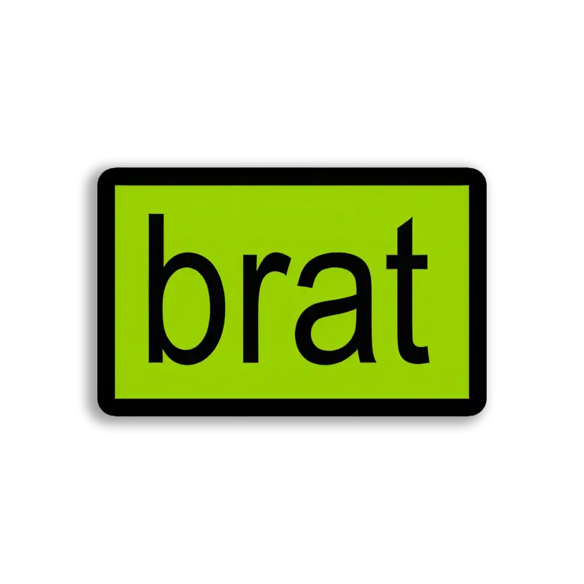 Brat in a Lime Green Box Sticker