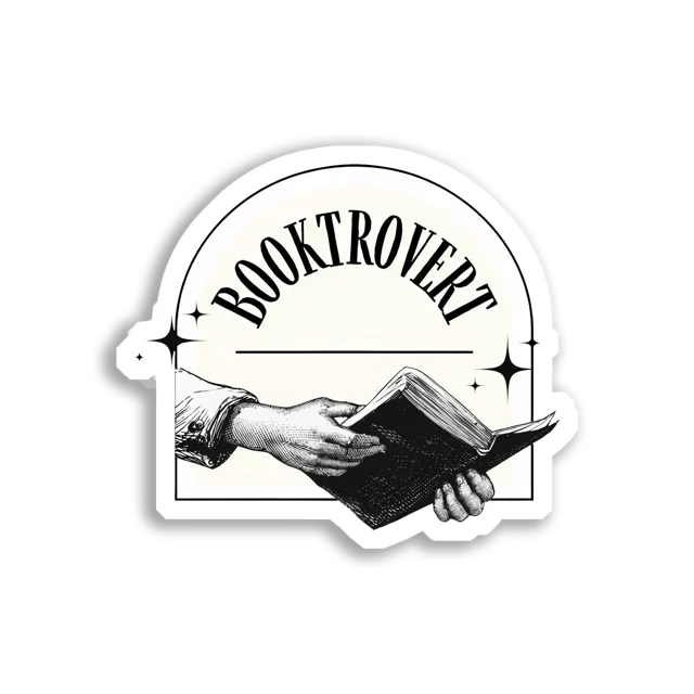 Booktrovert A Hand Holding a Book Sticker