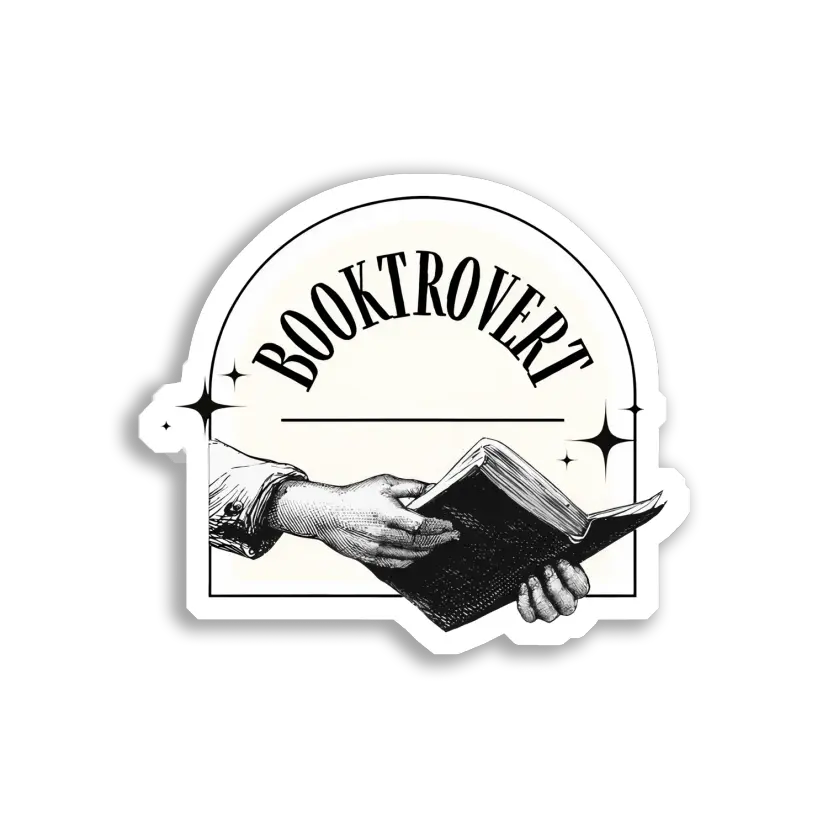 Booktrovert A Hand Holding a Book Sticker