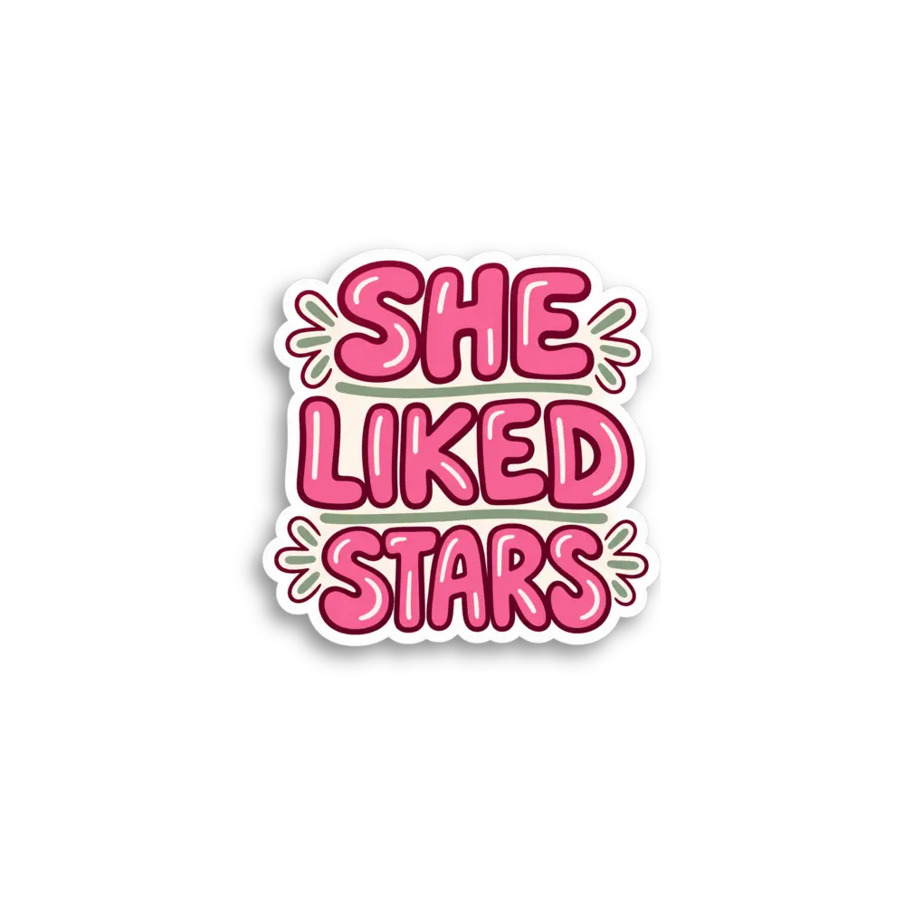 She Liked Stars Sticker