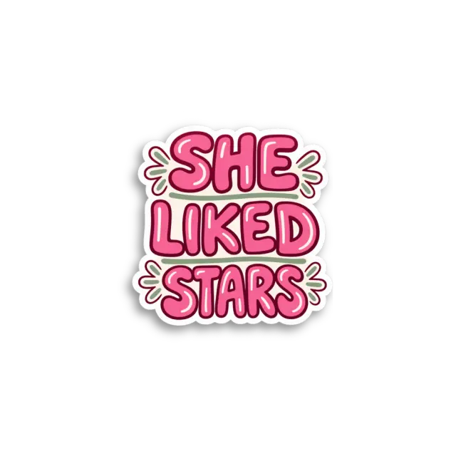 She Liked Stars Sticker