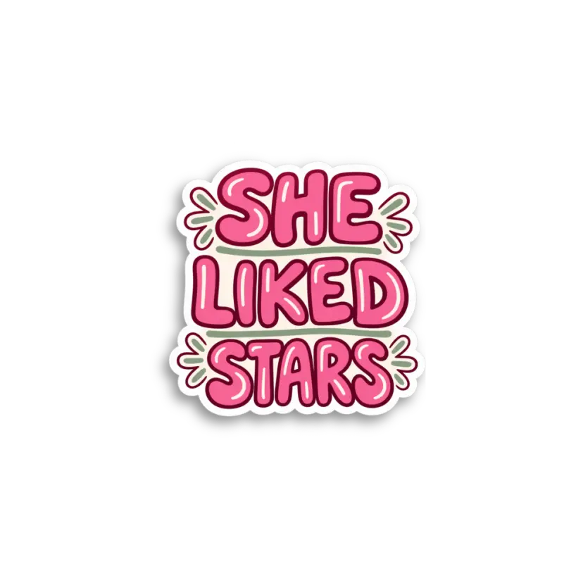 She Liked Stars Sticker
