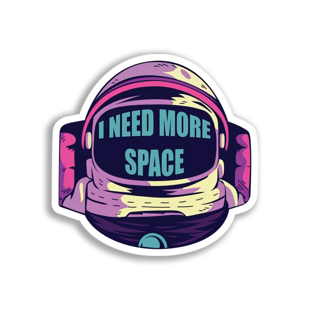 Astronaut Helmet Graphic Sticker
