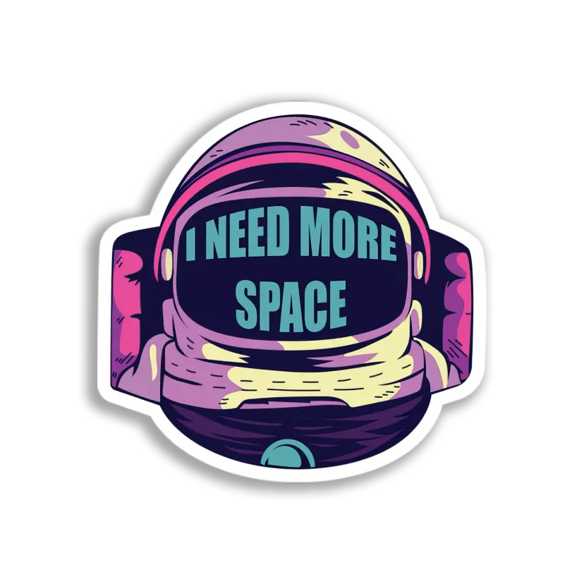 Astronaut Helmet Graphic Sticker