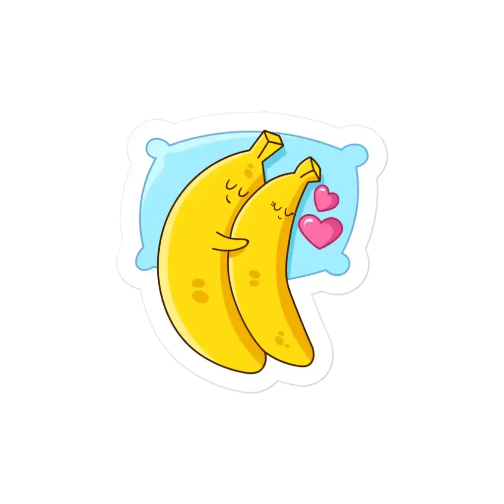 Sleeping Banana Couple Sticker