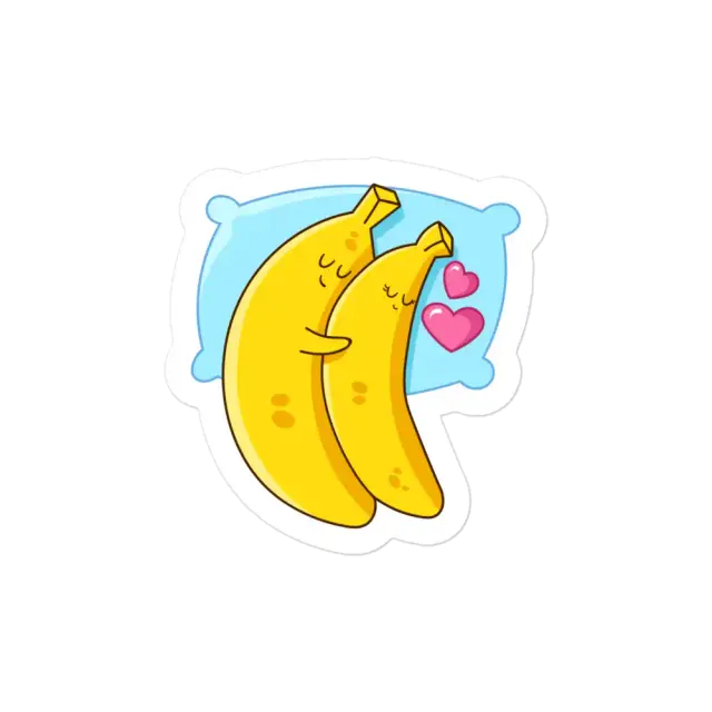 Sleeping Banana Couple Sticker