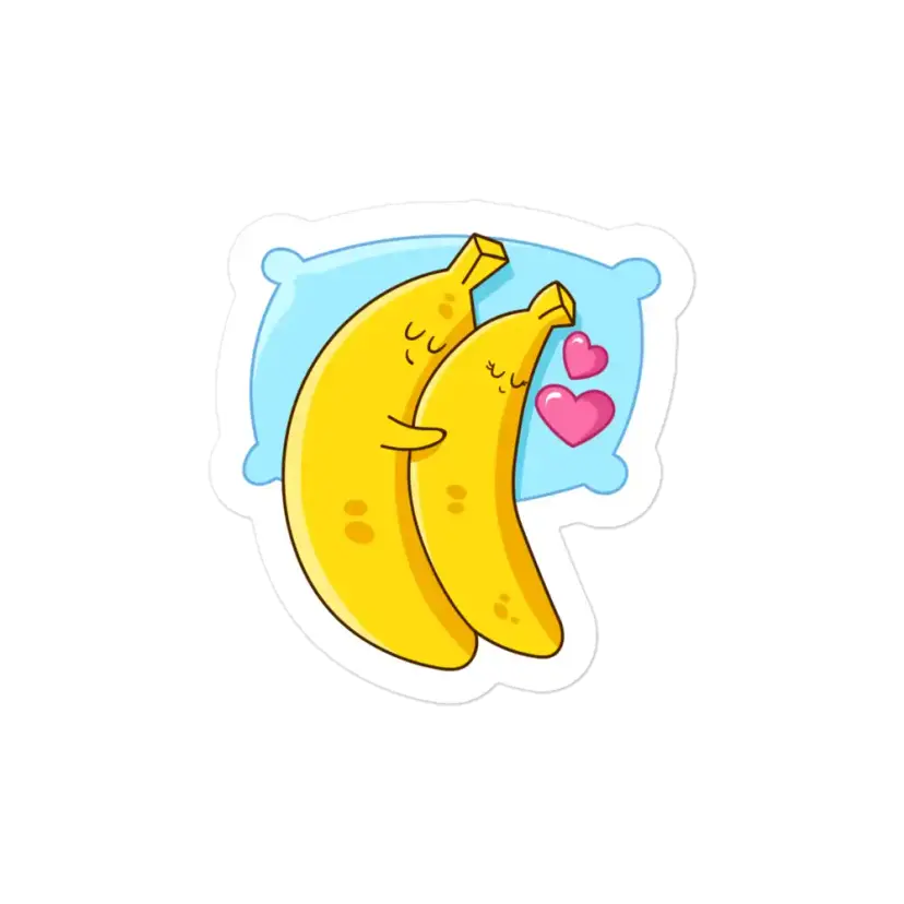 Sleeping Banana Couple Sticker