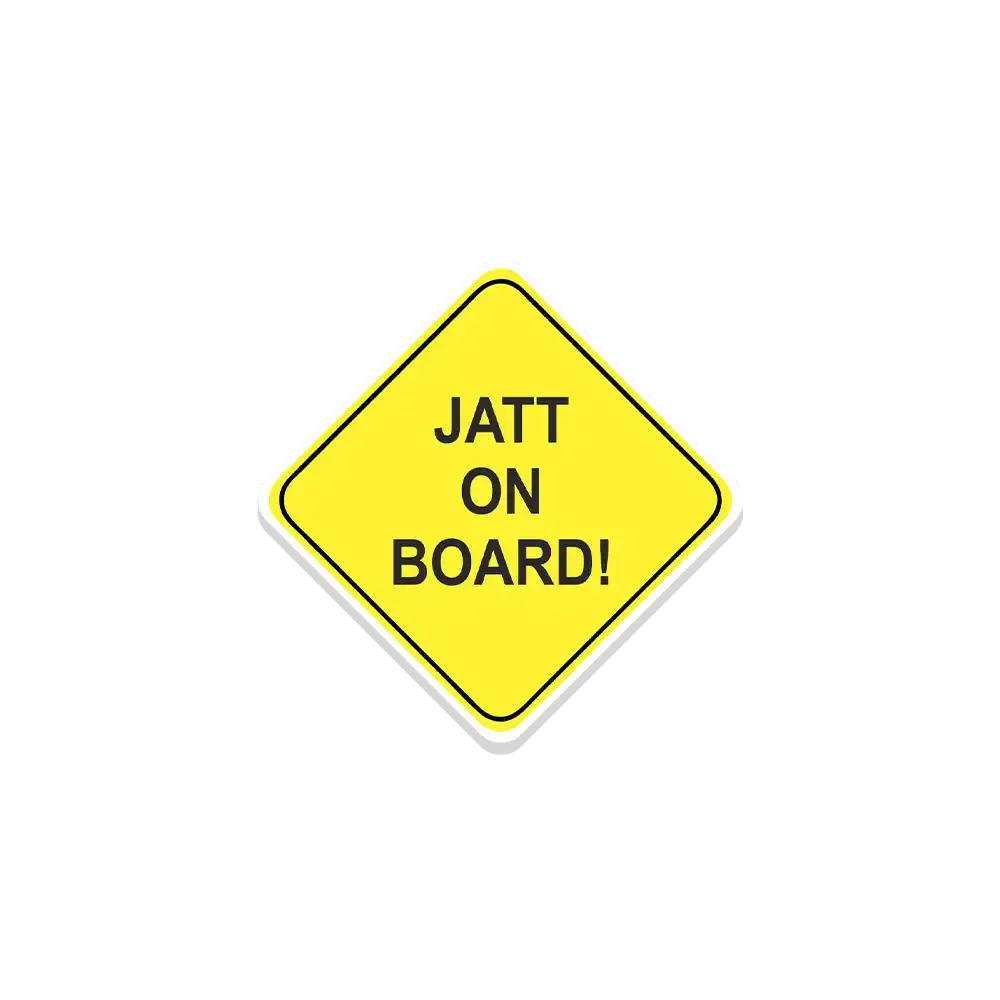 Jatt on Board Sticker