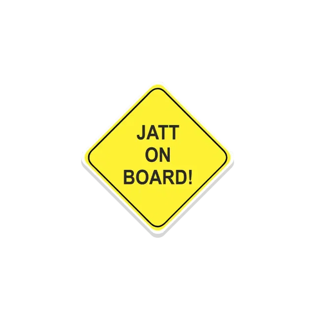 Jatt on Board Sticker