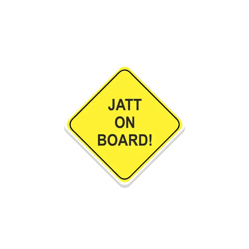 Jatt on Board Sticker